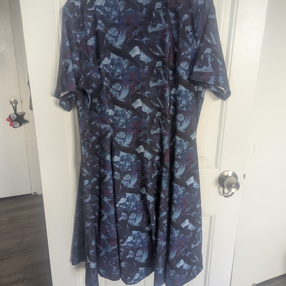Blackmilk XXL The Witcher Raven Blue T-shirt Dress - Picture 5 of 6